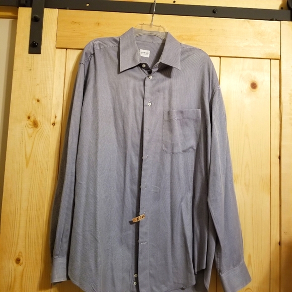 Armani Collection Pin Stripe Button Up LS - Picture 1 of 6